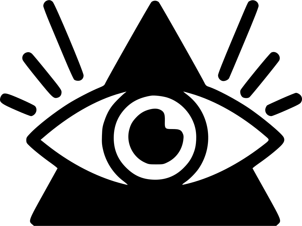 All Seeing Eye - All Seeing Eye Line Icon Png (980x732), Png Download