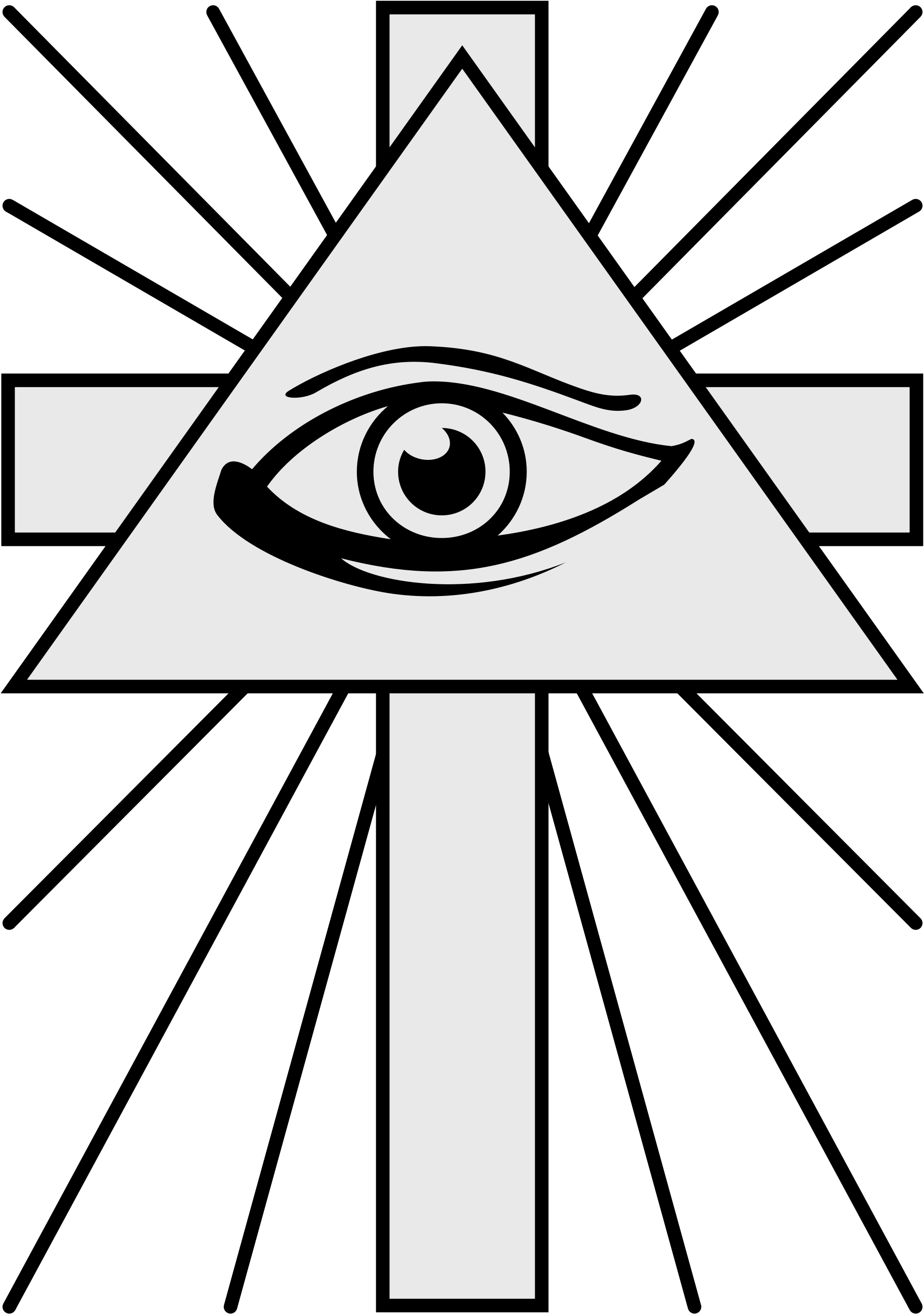 Illuminati Drawing All Seeing Eye - Cross With All Seeing Eye (2000x2791), Png Download