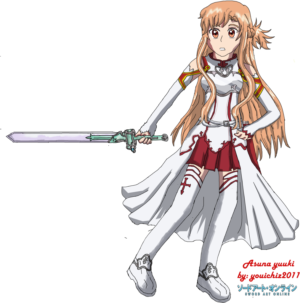 Asuna Yuuki Doodle By Youichiz - Asuna Yuuki Full Body (1024x1049), Png Download