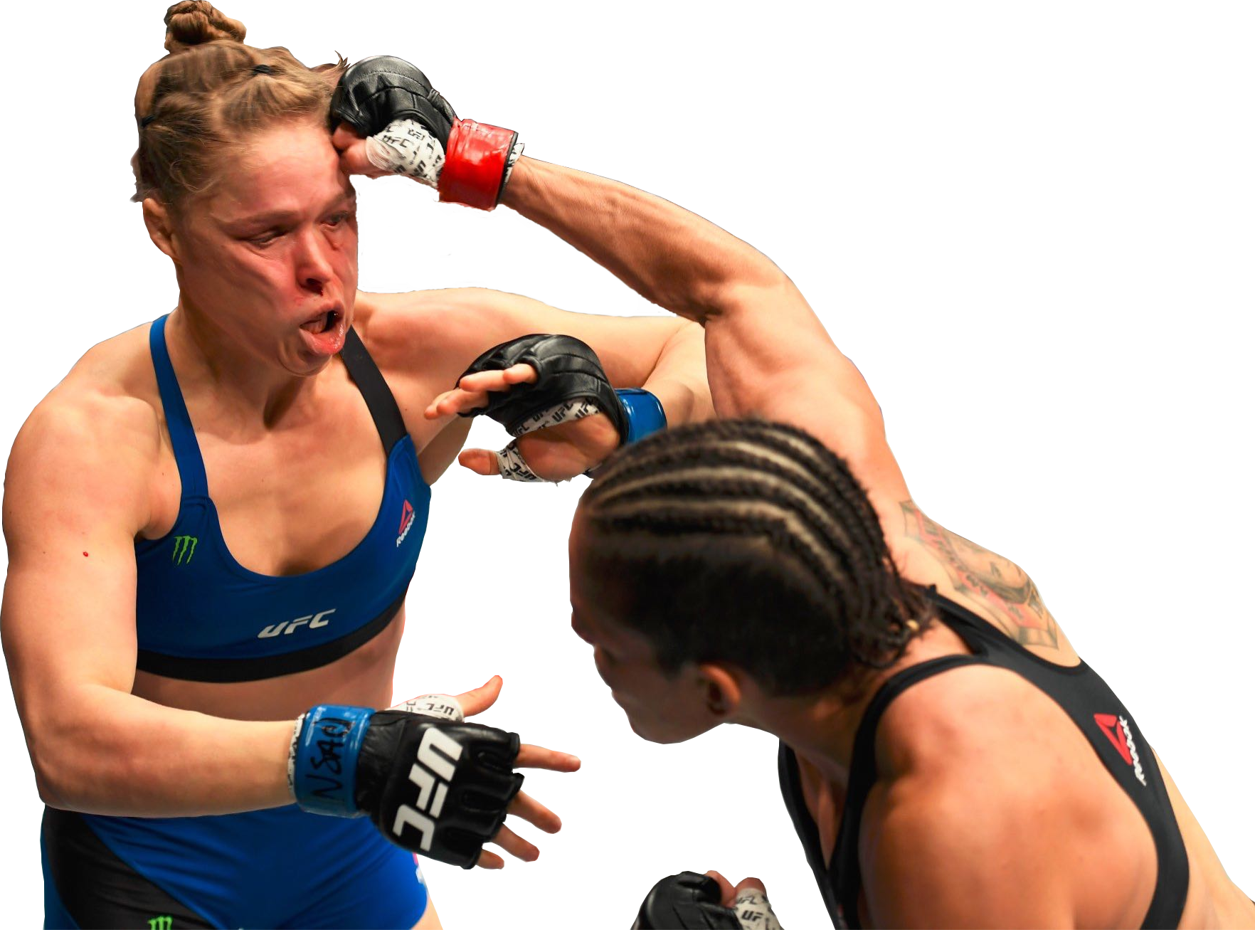 Ronda Rousey Getting Punched In The Face - Rousey Vs Nunes (1764x1307), Png Download