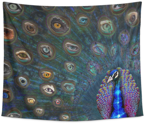 All Seeing Eye Tapestry - Art (500x500), Png Download