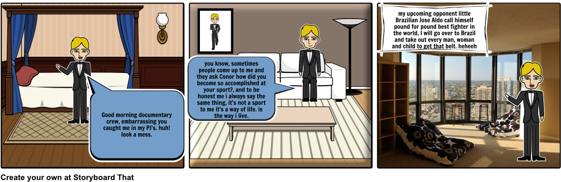 Day In Life Of Conor Mcgregor - Cartoon (1164x385), Png Download