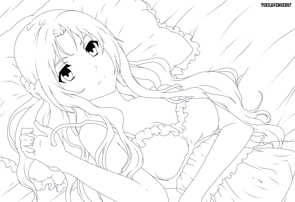 Yuuki By Toxicavenger On Deviantart - Line Art (1000x685), Png Download