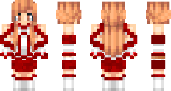 Minecraft Skin Asuna - Minecraft (600x348), Png Download