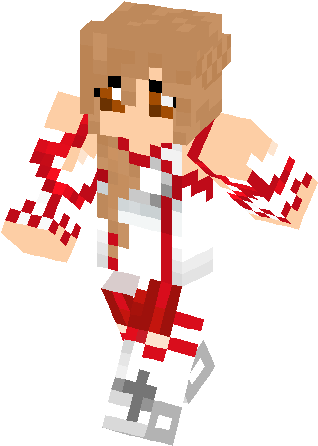 Download Asuna Yuuki From Sao Skin Minecraft Png Image With No Background Pngkey Com