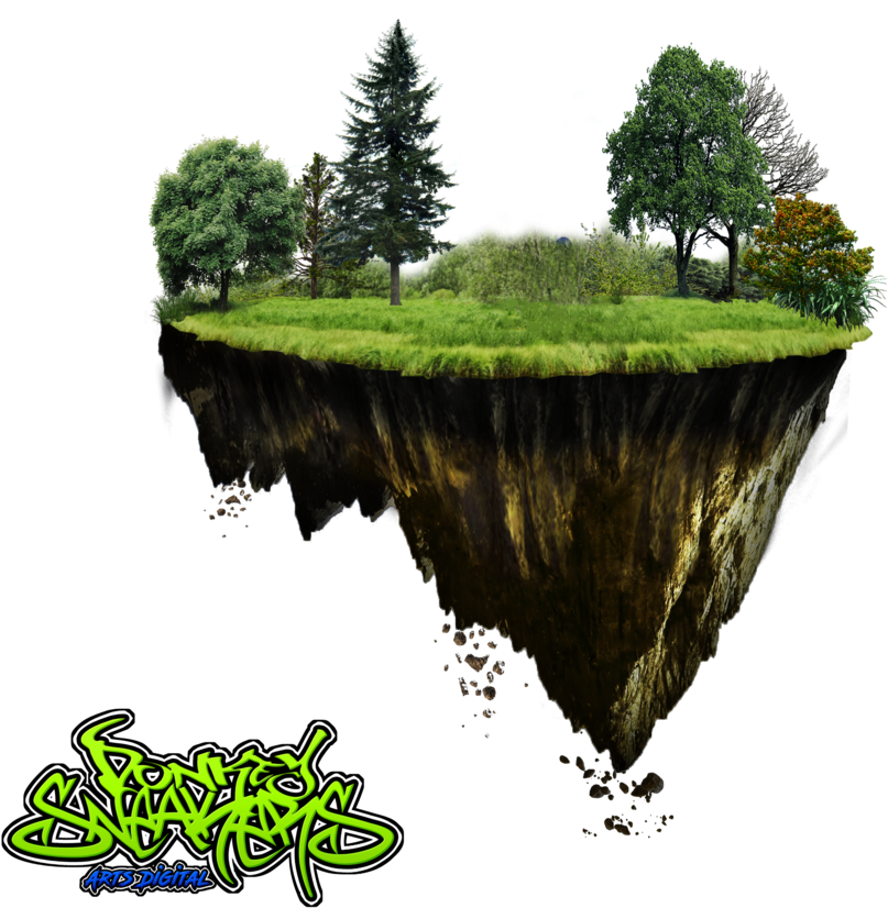 Floating Island Png - Portable Network Graphics (902x886), Png Download