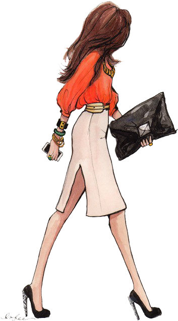 Fashion Illustration, Sketch - Sketches Of Stylish Girls (385x661), Png Download