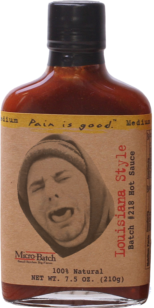 [ethan's Face]if Only This Sauce Was On First We Feast - Hot Ones Sauce Bottle (603x1049), Png Download