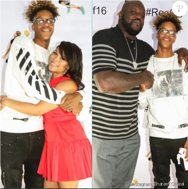 Shareef O'nea Et Ses Parents, Shaquille O'neal Et Shaunie - Shareef O Neal Taille (950x602), Png Download