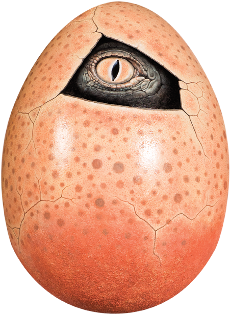 208 To Go - Dinosaur Egg With Eye (467x632), Png Download