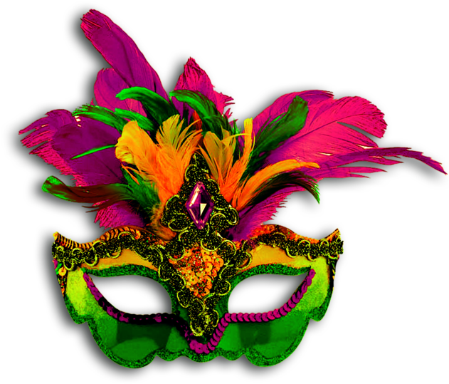 Our Categories - Venetian Feather Mardi Gras Mask (630x600), Png Download
