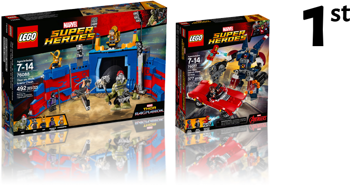 Brick A Brack - Lego Super Heroes Thor Vs. Hulk: Arena Clash 76088 (800x400), Png Download