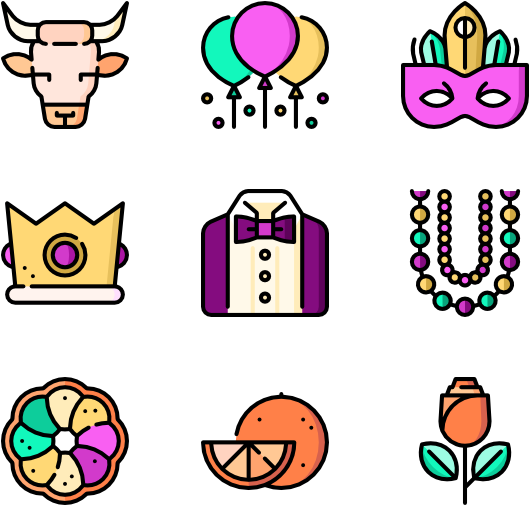 Mardi Gras - Mardi Gras Icons (600x564), Png Download