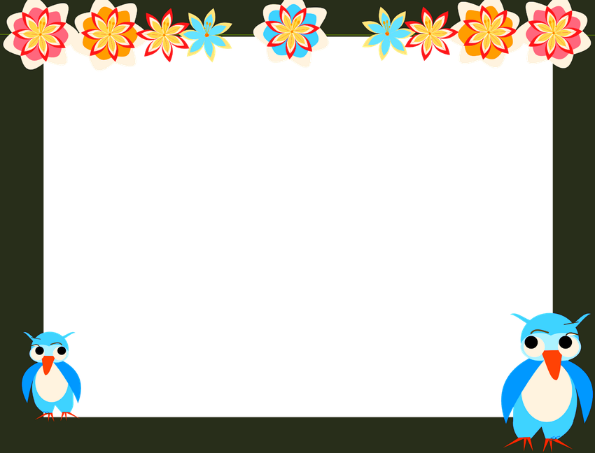 Well Done Certificate Border - Clipart Bird Flower Frame (850x648), Png Download