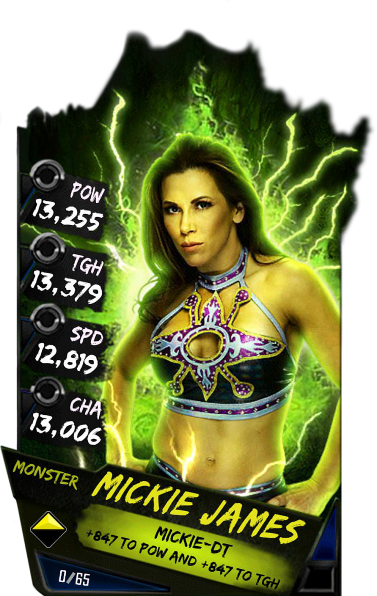 Mickiejames S4 17 Monster - Wwe Supercard Monster Cards (733x1158), Png Download