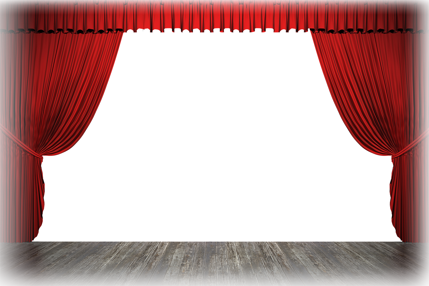 Curtain Png Transparent Images - Stage Clipart Transparent Background (1481x987), Png Download