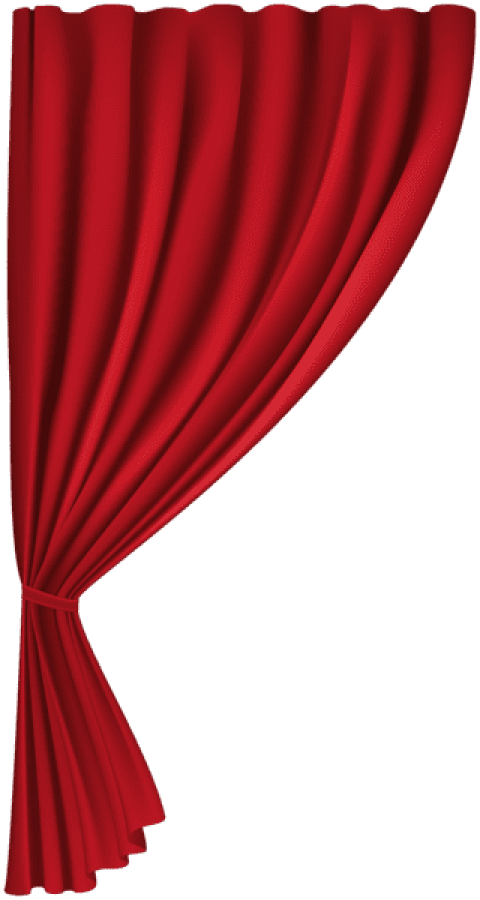 Curtain Red Png Clip Art Image - Clip Art (320x600), Png Download