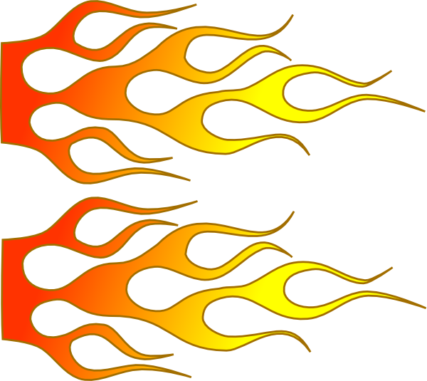 Racing Flames Png - Race Car Flames Clipart (600x535), Png Download