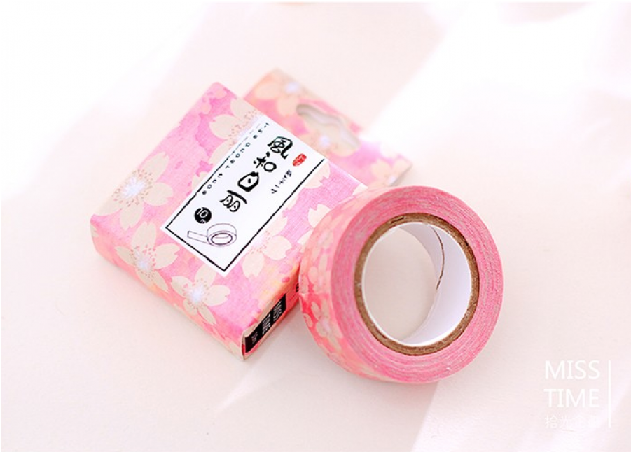 Masking Tape - Roze Bloempjes 10m. (900x900), Png Download