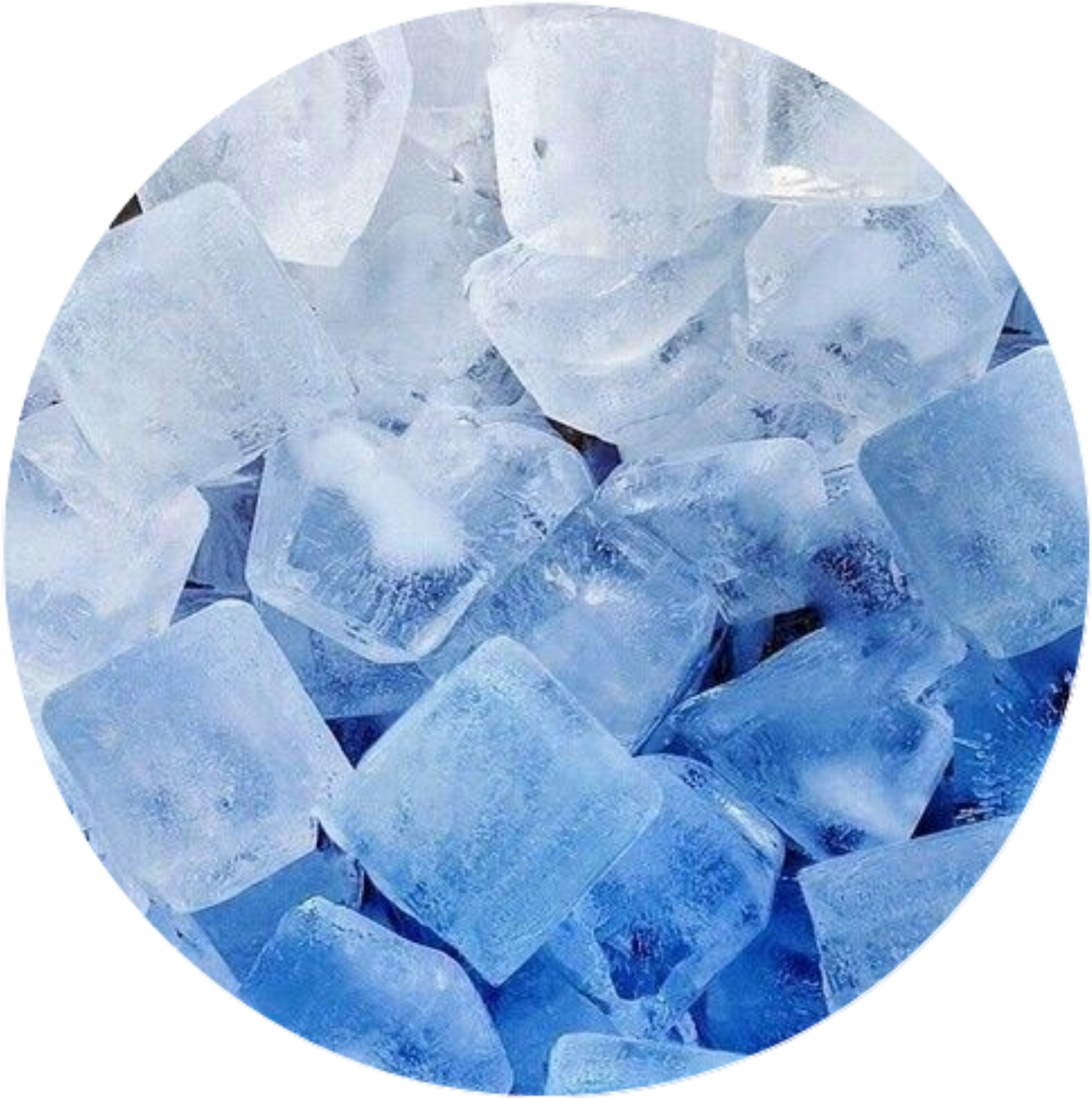 Blue Ice Blueice Aesthetic Tumblr Aestheticblue Aesthet - Ice Cubes (2289x2289), Png Download