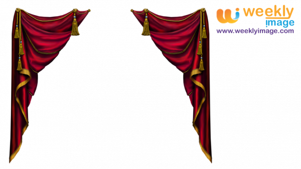 Stage Curtains Png Download - Transparent Curtains Clipart Png (600x338), Png Download