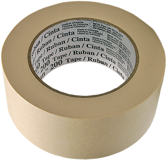 3m™ Paper Tape 201 Industrial Masking Tape, 2" Width - Adhesive Tape (364x377), Png Download