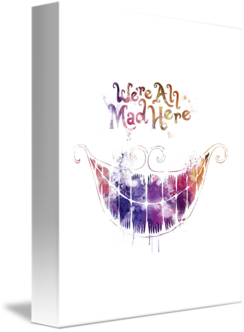 Bb 8 Art Print Watercolor Bb 8 Bb8 Droid Art Star Wars - We're All Mad Here Alice In Wonderland Cheshire Cat (479x650), Png Download