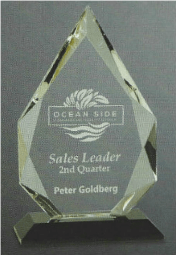 Acrylic And Crystal Trophies - Custom Shining Diamond M Optic Crystal Award M, 10" (500x500), Png Download