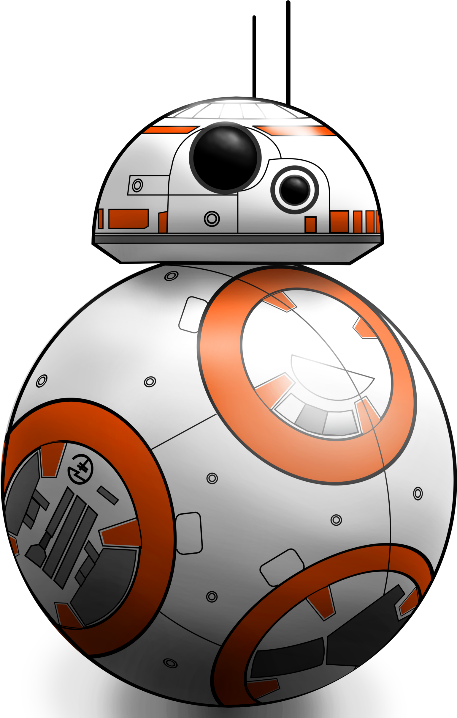 Clip Art Library Library Bb Clip Art By Corrupttitan - Clip Art Star Wars Bb8 (728x1098), Png Download