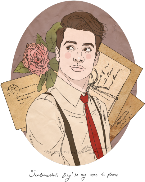 At The Disco - Brendon Urie Sticker (540x766), Png Download