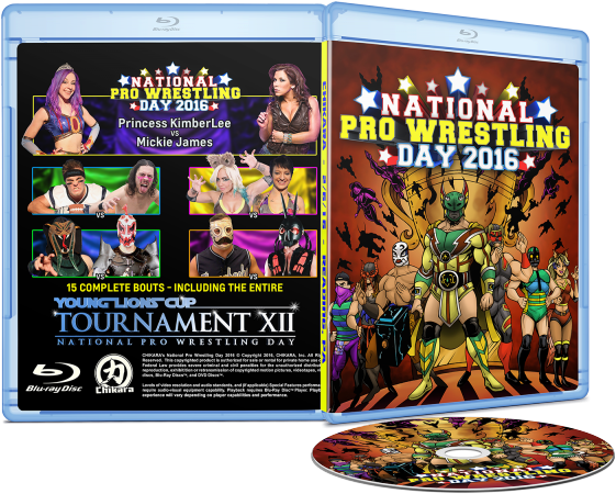 National Pro Wrestling Day 2016 Blu-ray And Dvd - Chikara Pro Wrestling Dvds (600x481), Png Download