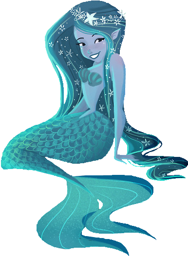 Transparent Mermaid - Mermaid Png (500x668), Png Download