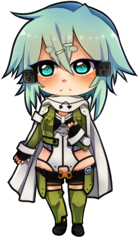 Clip Free Download Sinon Sao Speed Paint By Wosda On - Sword Art Online 2 Chibi (500x500), Png Download