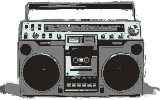 Old School Boombox Baby - Cartoon Old School Boombox (513x321), Png Download