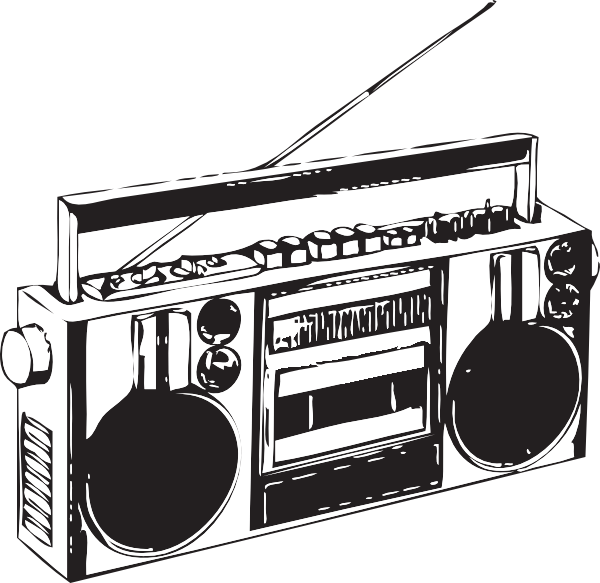 This Free Clipart Png Design Of Boombox Clipart (600x583), Png Download