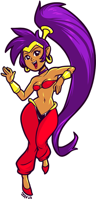 Half Genie Hero Shantae By Kaigetsudo-d6oeuc1 - Shantae Half Genie Hero Shantae Bahira (365x700), Png Download