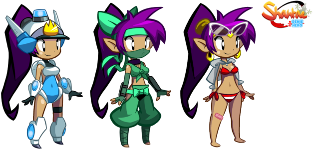 Furthermore, The Game's Costume Pack, Which Comes With - Shantae Half Genie Hero Art (640x322), Png Download