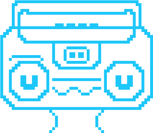 Boombox Man V - Pixel Art Transparent Boom Box (810x540), Png Download