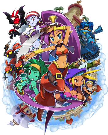 Embark On A Brand New Adventure With Shantae, The Hair-whipping - Shantae And The Pirate S Curse 3ds (360x490), Png Download