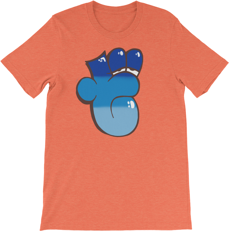 Eko Tshirtcolor Mockup Flat Front Heather Orange (1000x1000), Png Download