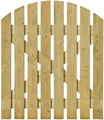 Round Top Light Wooden Gate - Small Fence Gate Wood (400x400), Png Download