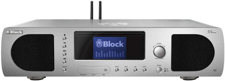 Bb 100 Mkii Cd Internet Boombox - Block Bb-100 Silber Mkii (800x450), Png Download