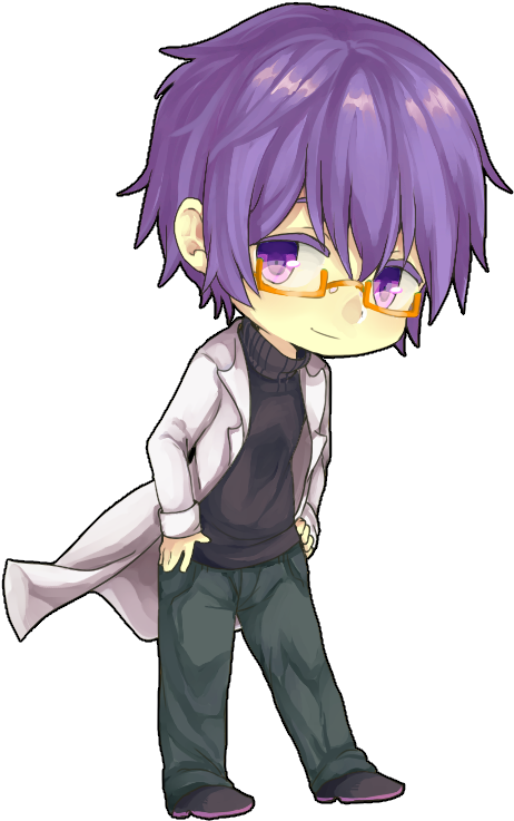 Download Anime With Glasses Chibi PNG Image with No Background 