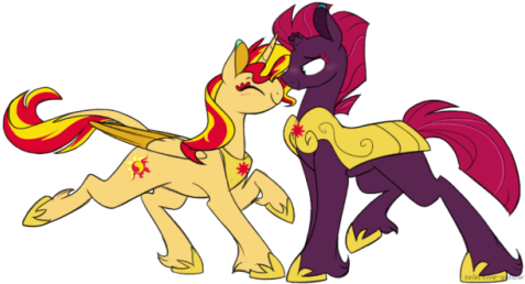 Possible Endgame For These Girls In Shimmer Verse - Tempest Mlp Cutie Mark (500x285), Png Download