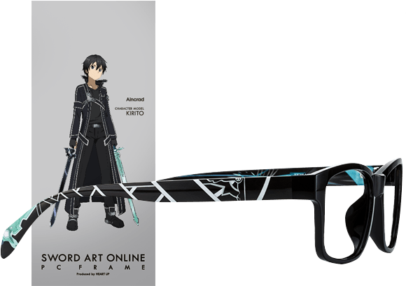 Wear Your Glasses In Style With Sword Art Online Character - Sword Art Online (590x409), Png Download