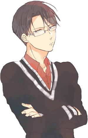 “creativity Is Knowing How To Hide Your Sources” - Anime Boy With Glasses Transparent (572x600), Png Download