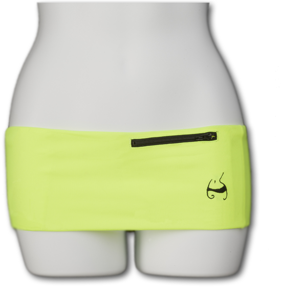 Neon Yellow Fanny Pack - Zipper (625x565), Png Download