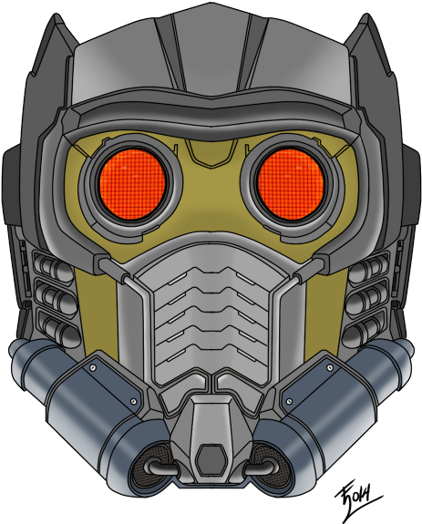 Star Lord Mask By Evangelion-02 - Star Lord Mask Printable (568x850), Png Download