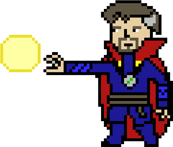 Dr Strange - Doctor Strange Pixel Art (720x620), Png Download