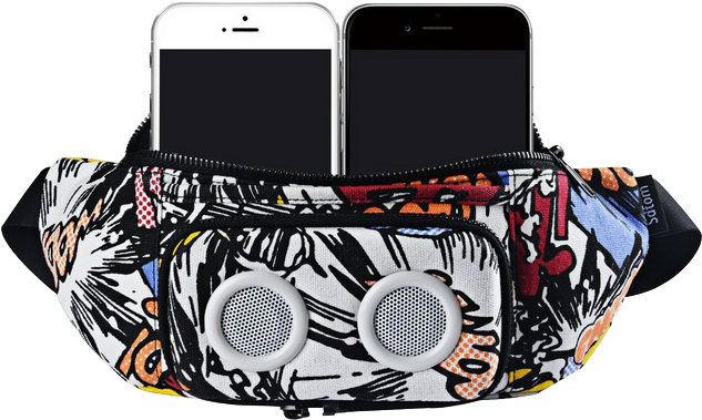 Fanny Pack Speakers ,waist Bag With Bluetooth Speaker - Fanny Pack (640x640), Png Download
